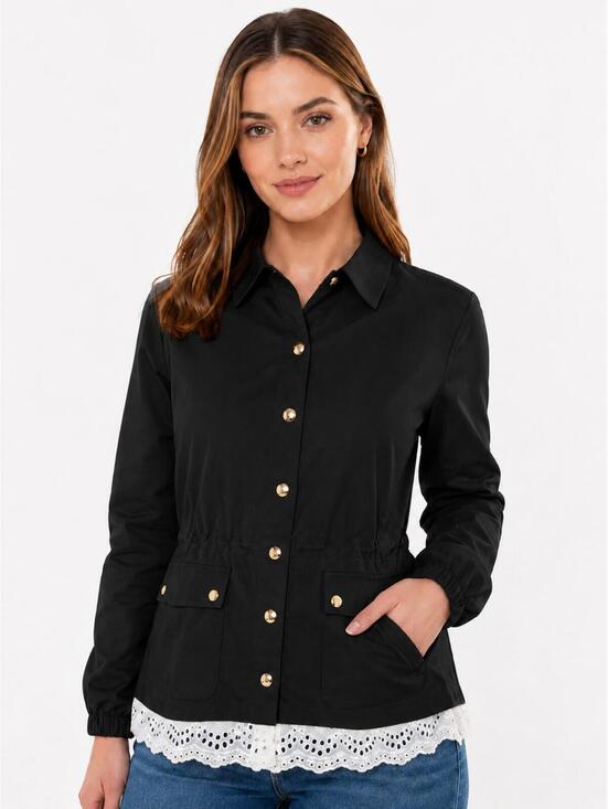 Jackets & Blazers - NWT C. Wonder Christian Siriano Black Jacket Eyelet Hem Size Medium